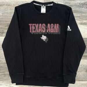 Adidas Texas A&M University Aggies Athletics Black Mens S Pullover Sweatshirt‎